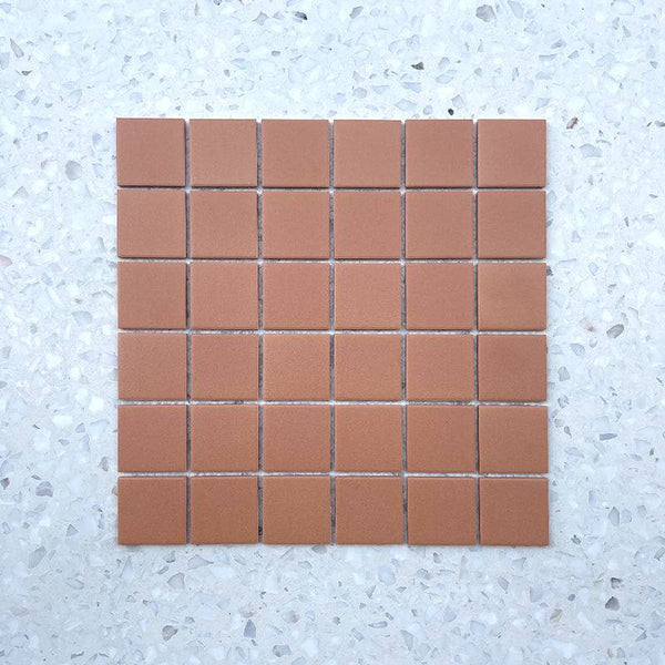 Cagliari Terracotta Full Bodied Porcelain Mosaic - Stone and Tile Projects