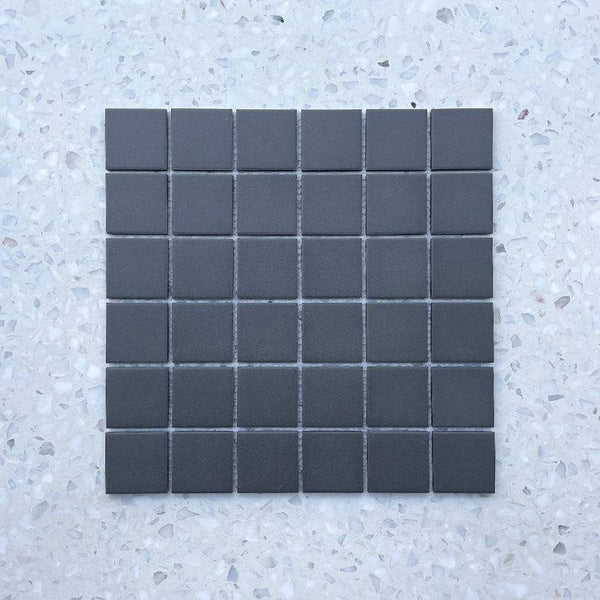 Cagliari Dark Grey Full Bodied Porcelain Mosaic - Stone and Tile Projects