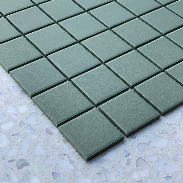Cagliari Jade Full Bodied Porcelain Mosaic - Stone and Tile Projects