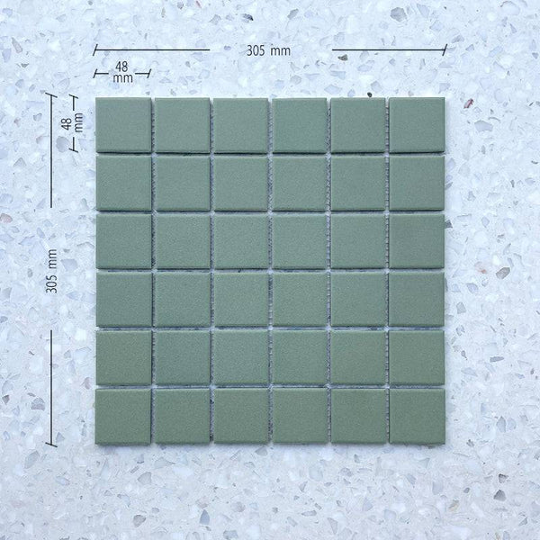 Cagliari Jade Full Bodied Porcelain Mosaic - Stone and Tile Projects