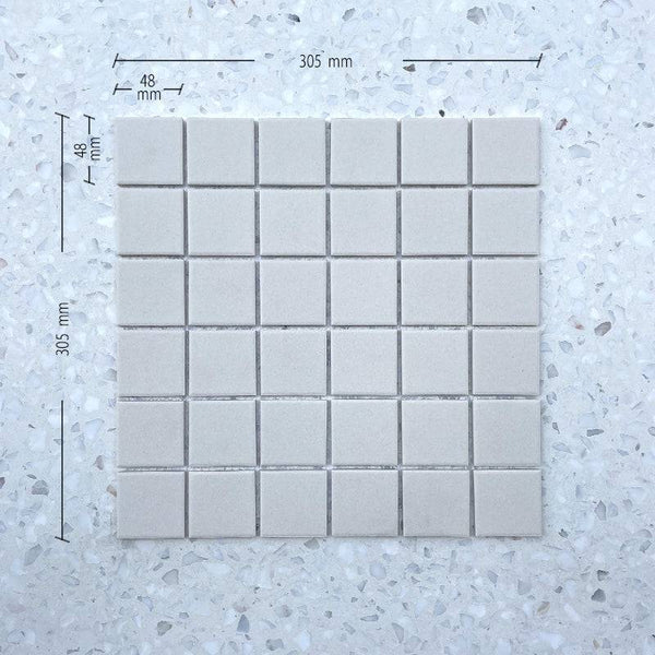 Cagliari Nude White Full Bodied Porcelain Mosaic - Stone and Tile Projects