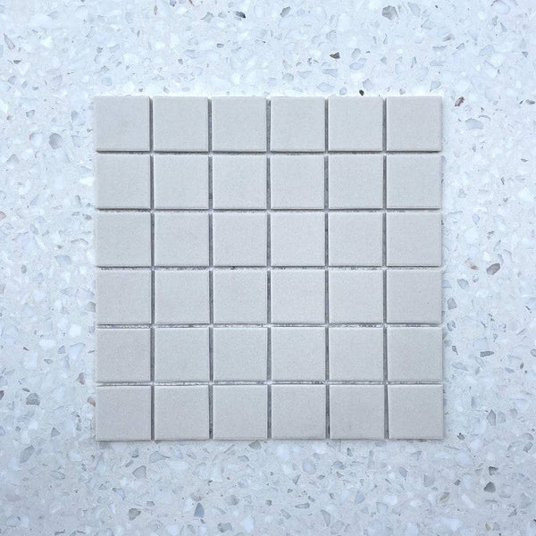 Cagliari Nude White Full Bodied Porcelain Mosaic - Stone and Tile Projects