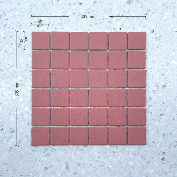 Cagliari Pink Full Bodied Porcelain Mosaic - Stone and Tile Projects