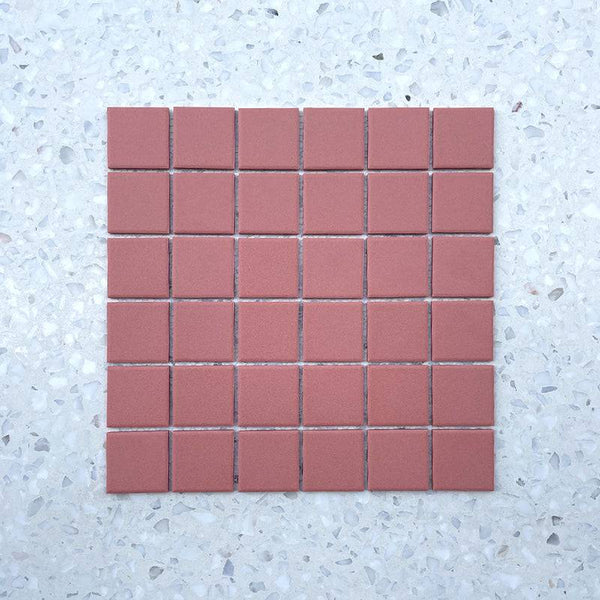 Cagliari Pink Full Bodied Porcelain Mosaic - Stone and Tile Projects