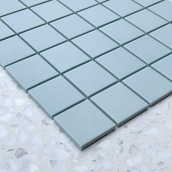 Cagliari Sky Blue Full Bodied Porcelain Mosaic - Stone and Tile Projects