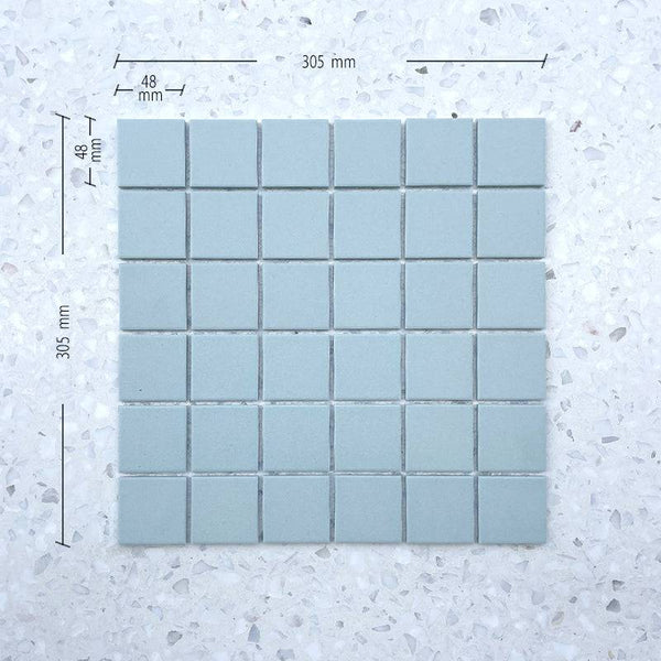 Cagliari Sky Blue Full Bodied Porcelain Mosaic - Stone and Tile Projects