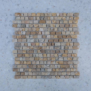 Cairo Mini Bricks Travatino Mosaic - Stone and Tile Projects