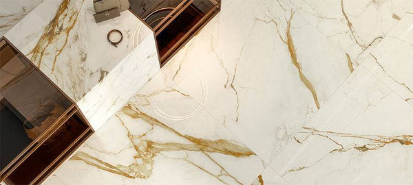 Calacatta Borghini Gold Italian Porcelain - Stone and Tile Projects