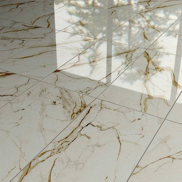 Calacatta Borghini Gold Italian Porcelain - Stone and Tile Projects