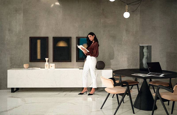 Calacatta Delicato Italian Porcelain - Stone and Tile Projects