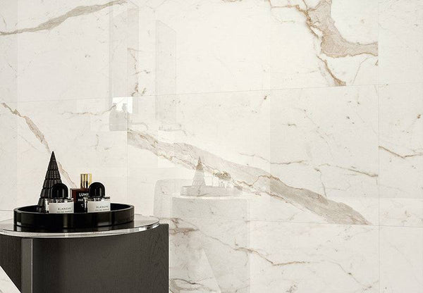 Calacatta Delicato Italian Porcelain - Stone and Tile Projects
