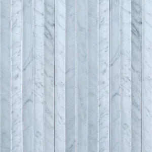 Carrara Bianco Marble Concave Flute Plus - Stone and Tile Projects