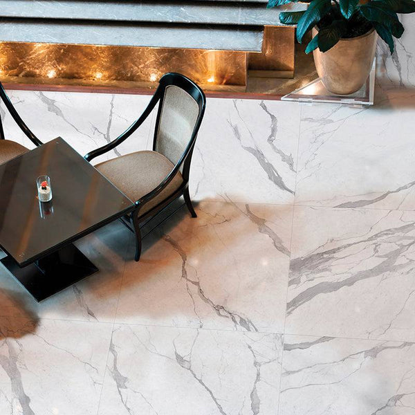 Catania Statuario Italian Porcelain - Stone and Tile Projects