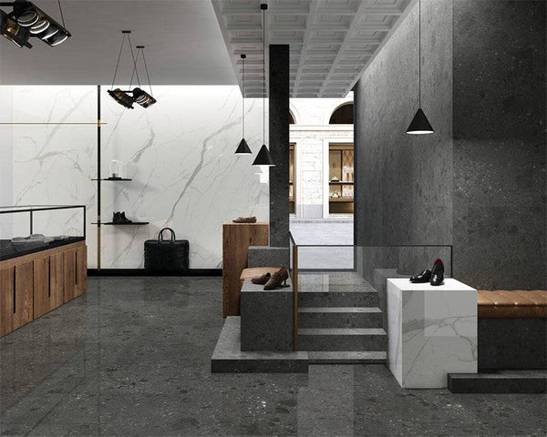 Ceppo Nero Vitrified Italian Porcelain - Stone and Tile Projects