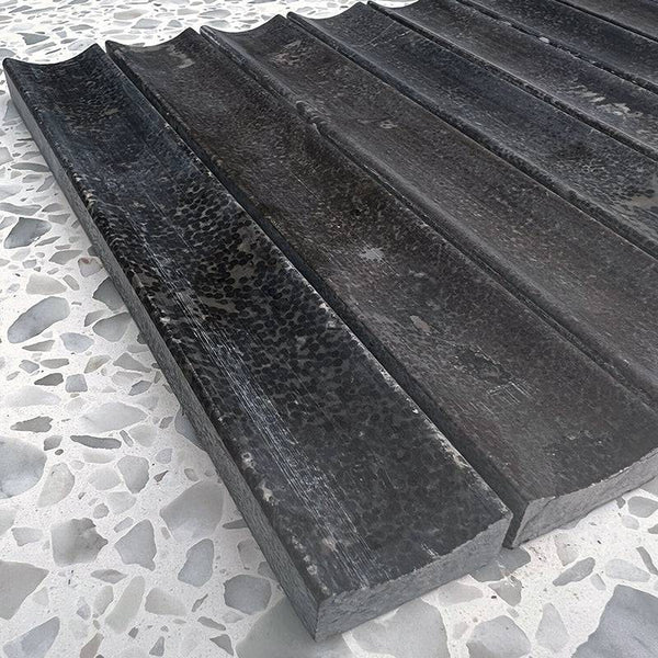 Cemento Black Concave Mosaic - Stone and Tile Projects