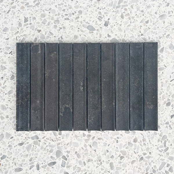 Cemento Black Concave Mosaic - Stone and Tile Projects
