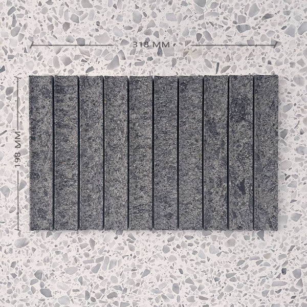 Carbon Concave Mosaic - Stone and Tile Projects