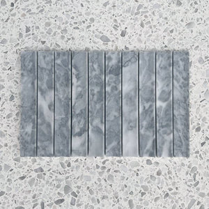 Bardiglio Concave Mosaic - Stone and Tile Projects