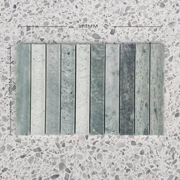 Paradiso Green Concave Mosaic - Stone and Tile Projects