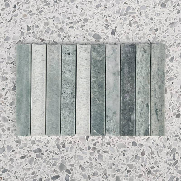 Paradiso Green Concave Mosaic - Stone and Tile Projects