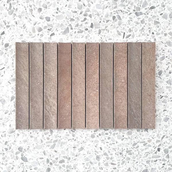 Flamingo Limestone Concave Mosaic - Stone and Tile Projects