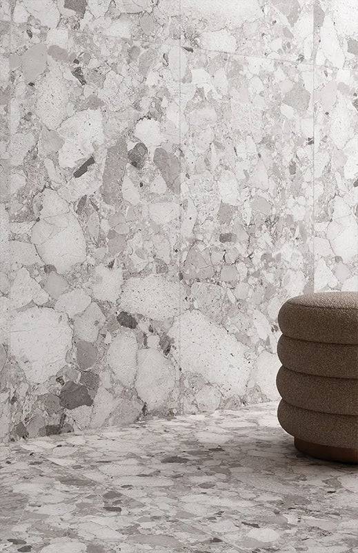 Genoa Grey Coarse Grain Terrazzo Porcelain - Stone and Tile Projects