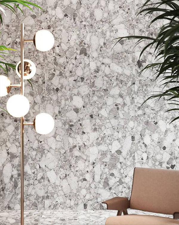 Genoa Grey Coarse Grain Terrazzo Porcelain - Stone and Tile Projects