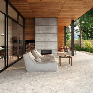 Genoa Ivory Coarse Grain Terrazzo Porcelain - Stone and Tile Projects