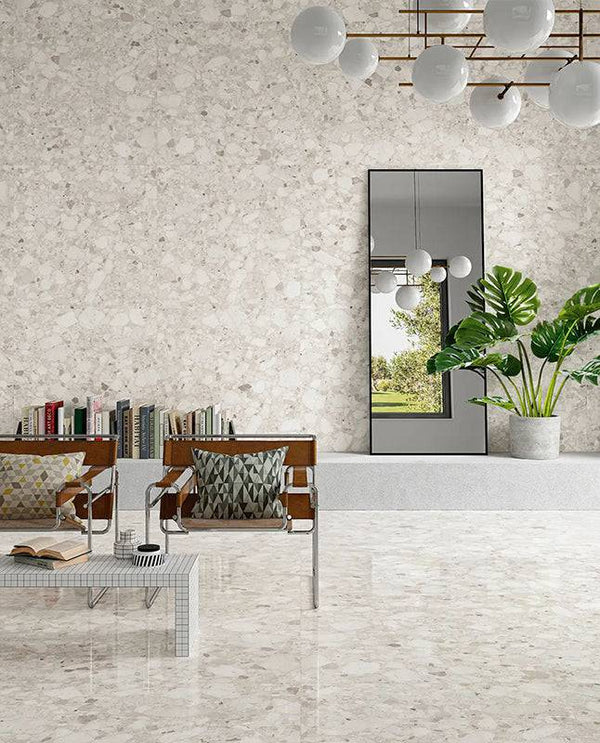 Genoa Ivory Coarse Grain Terrazzo Porcelain - Stone and Tile Projects