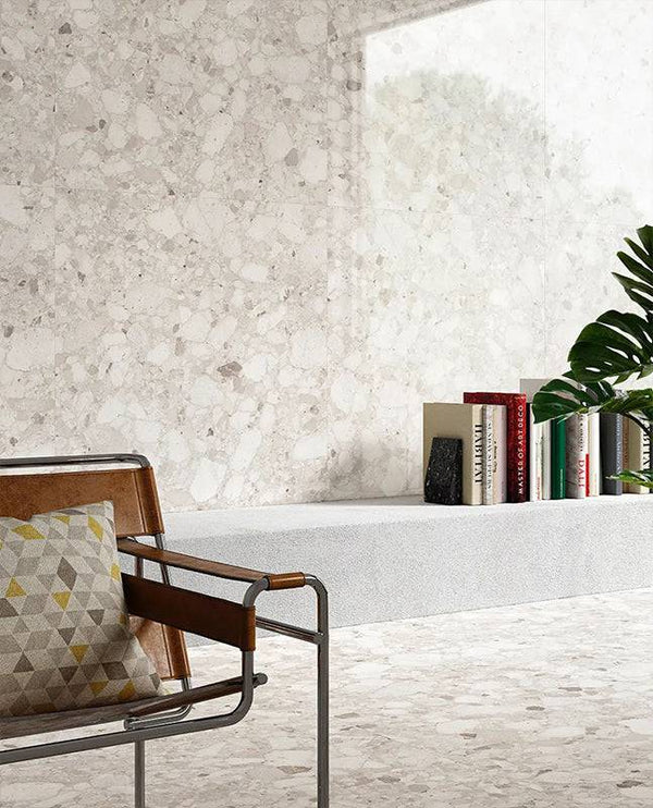 Genoa Ivory Coarse Grain Terrazzo Porcelain - Stone and Tile Projects