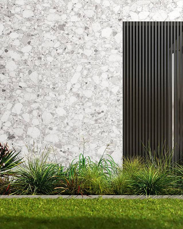 Genoa Pearl Coarse Grain Terrazzo Porcelain - Stone and Tile Projects