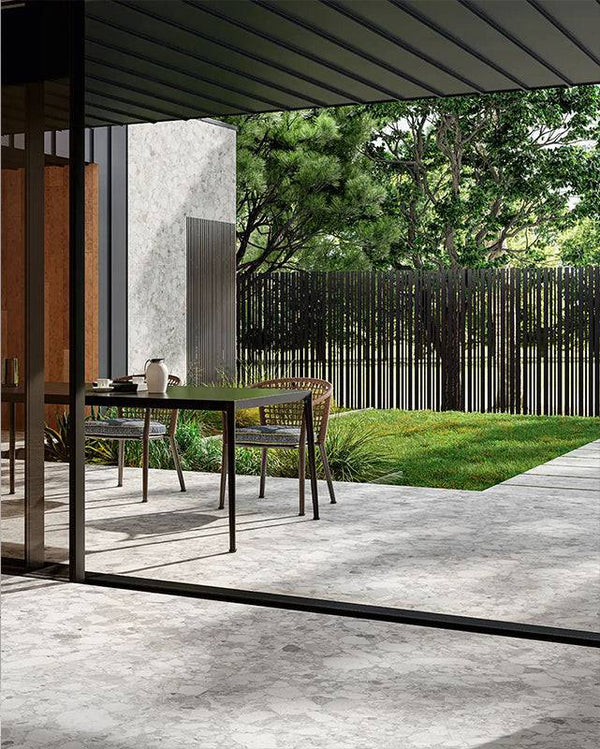 Genoa Pearl Coarse Grain Terrazzo Porcelain - Stone and Tile Projects
