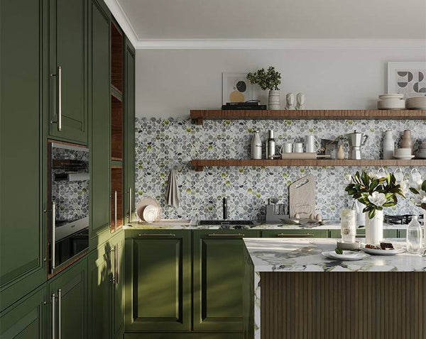 Ice Jade Penny Round Mosaic 48 Dia - Stone and Tile Projects