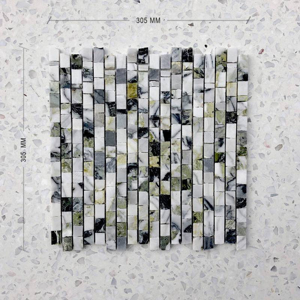 Mini Brick Ice Jade Marble Mosaic - Stone and Tile Projects