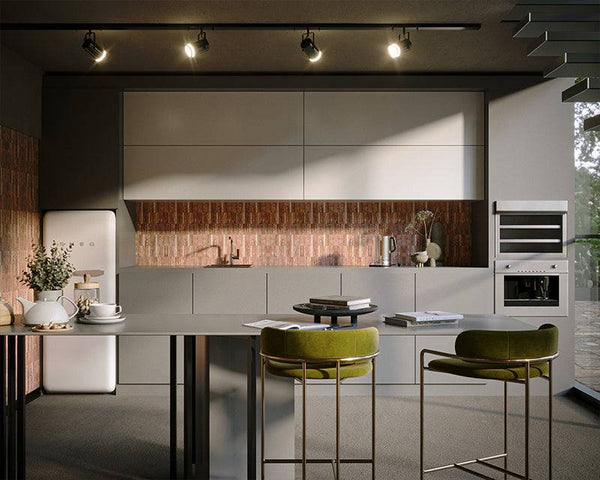 Italian Rosso Kit Kat Travertine Mosaic 98x15 - Stone and Tile Projects