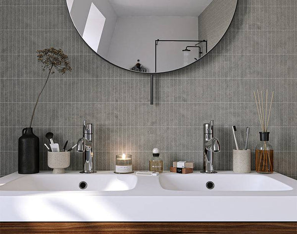 Kit Kat Silver Pearl Travertine Finger Mosaic 98x15 - Stone and Tile Projects