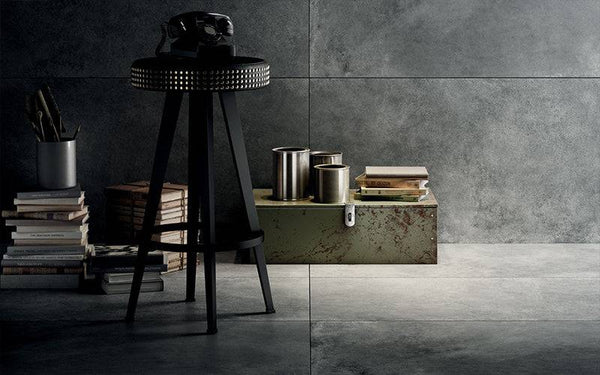 Leather Luxe Anthracite Italian Porcelain - Stone and Tile Projects