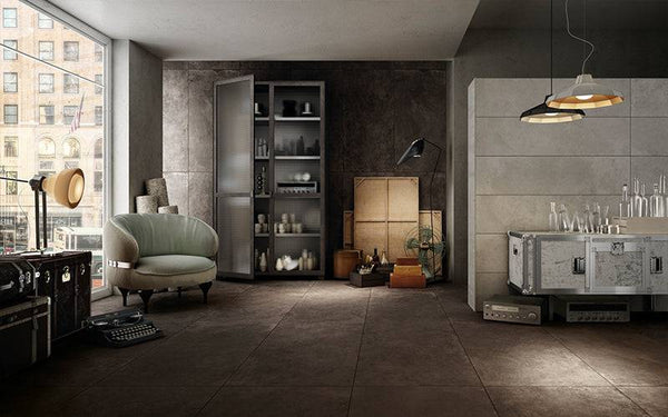 Leather Luxe Tobacco Italian Porcelain - Stone and Tile Projects