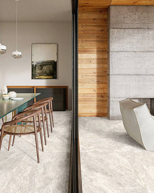 Livorno Travertine Bianco Porcelain - Stone and Tile Projects