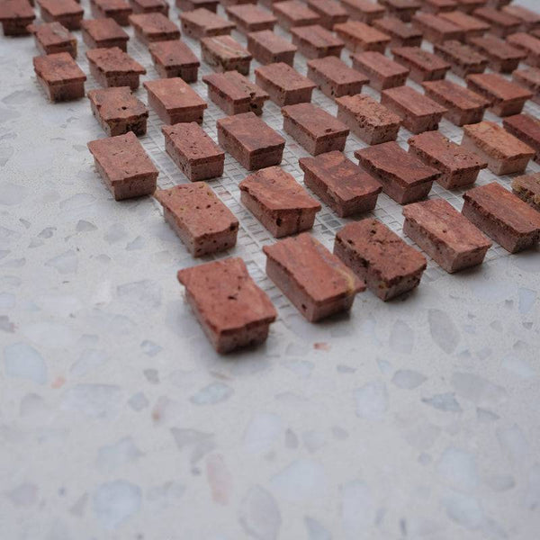 Mini Scarpa Rosso Travertine Mosaic - Stone and Tile Projects