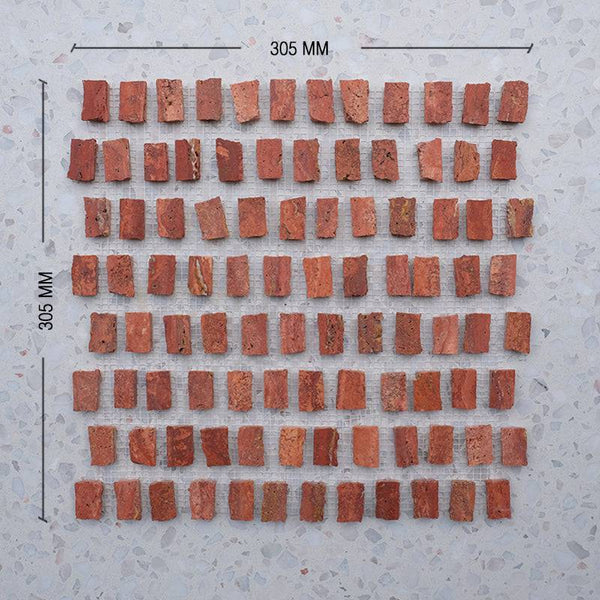 Mini Scarpa Rosso Travertine Mosaic - Stone and Tile Projects