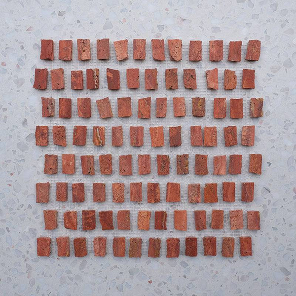 Mini Scarpa Rosso Travertine Mosaic - Stone and Tile Projects