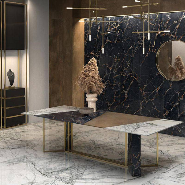 Nero Portoro Gold Italian Porcelain - Stone and Tile Projects
