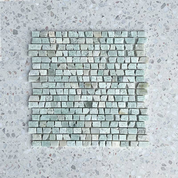Paradiso Green Mini Bricks Marble Mosaic - Stone and Tile Projects