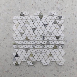 Pyramid Thassos Jade Marble Mosaic - Stone and Tile Projects
