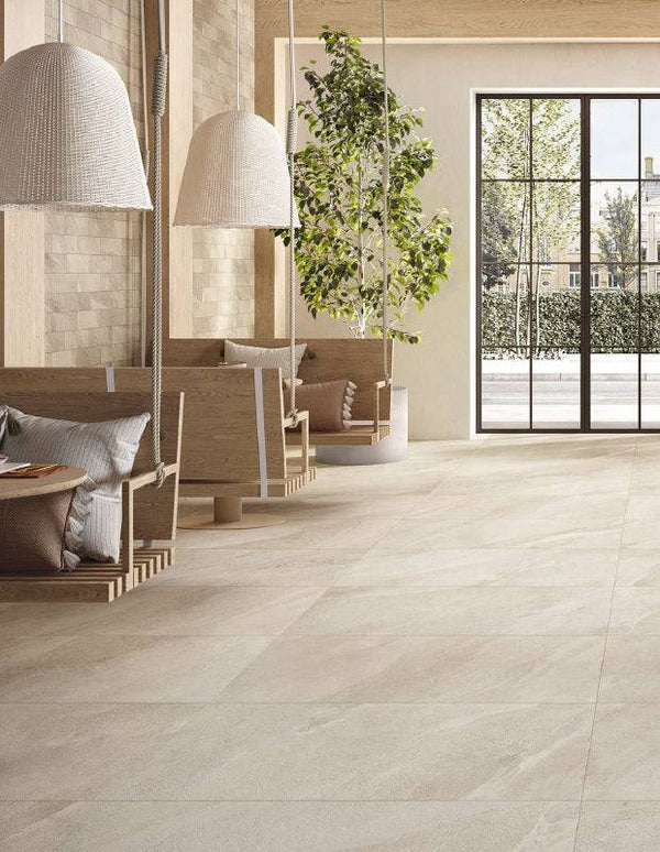 Quadro Lime Ecru Italian Porcelain - Stone and Tile Projects