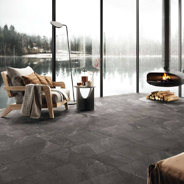 Quadro Lime Anthracite Italian Porcelain - Stone and Tile Projects