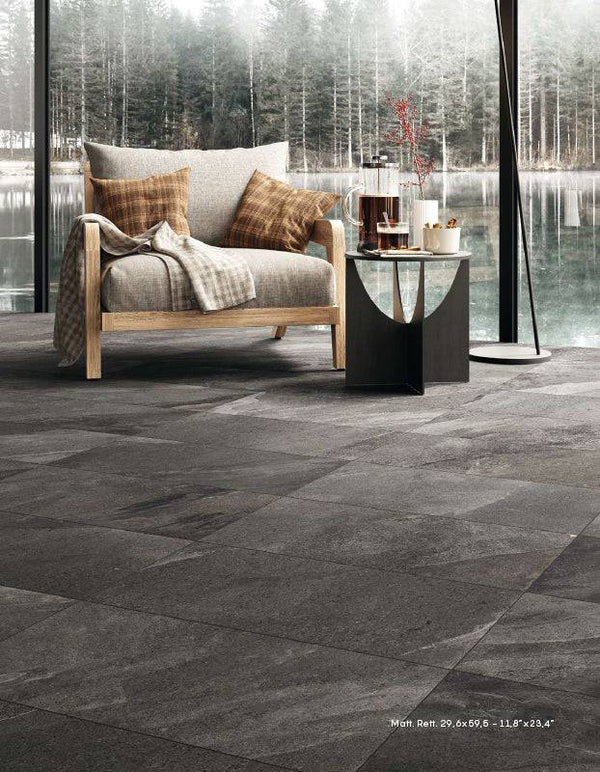 Quadro Lime Anthracite Italian Porcelain - Stone and Tile Projects