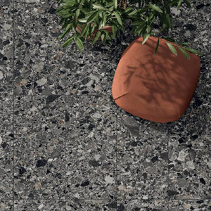 Scuro Cliff Italian Terrazzo Porcelain - Stone and Tile Projects