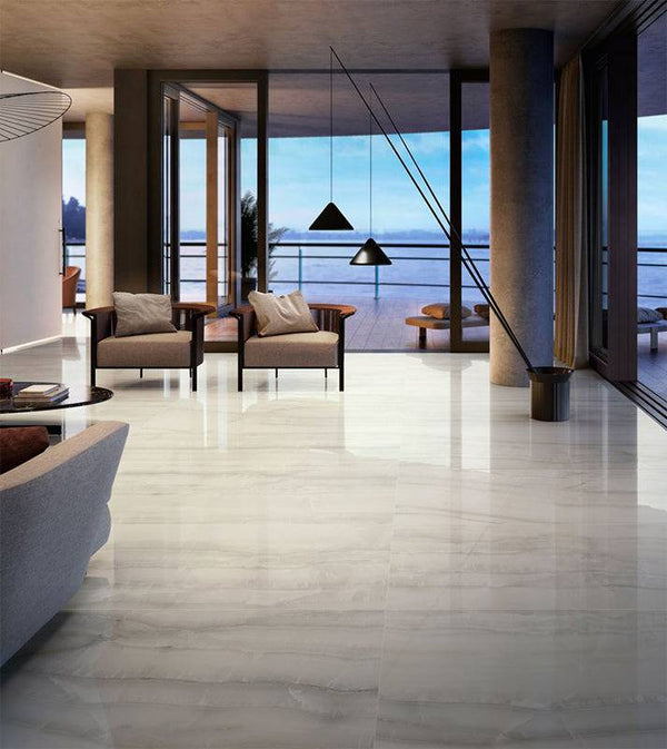 Silk Silver Pearl Italian Porcelain - Stone and Tile Projects